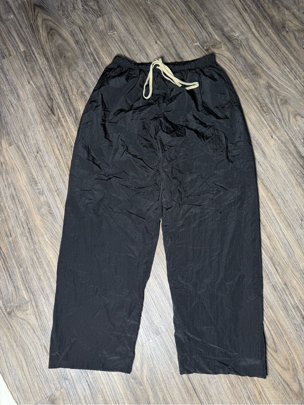 Essentials Black Men's Jogger Pants with Contrast Drawcord 100% nylon